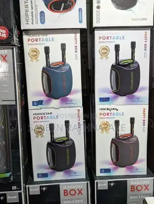 Hopestar Partybox 600 High Power Outdoor Speakers With Dual Mic (300W)