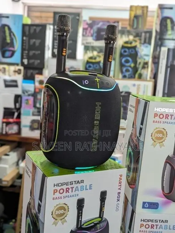 Hopestar Partybox 600 High Power Outdoor Speakers With Dual Mic (300W)