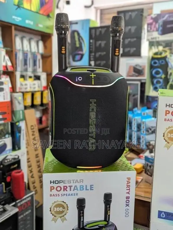 Hopestar Partybox 600 High Power Outdoor Speakers With Dual Mic (300W)