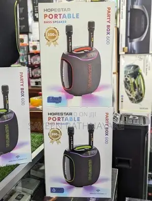 Hopestar Partybox 600 High Power Outdoor Speakers With Dual Mic (300W)