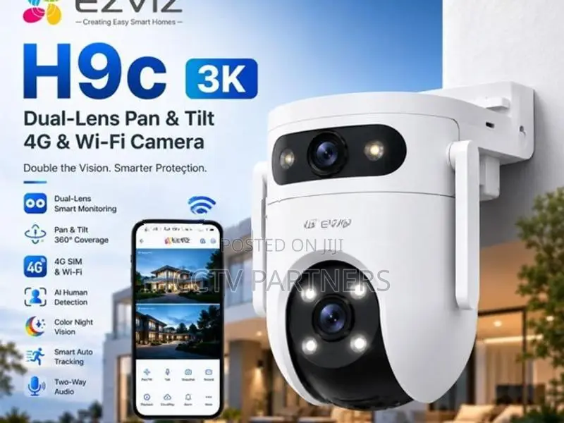 EZVIZ H9C 4G + Wi-Fi Dual Lens 5MP+5MP 360 ColorVu Two-Way Audio CCTV