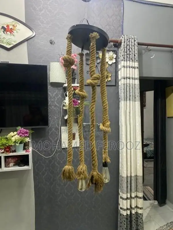 4-Piece Handmade Rope Pendant Light Set