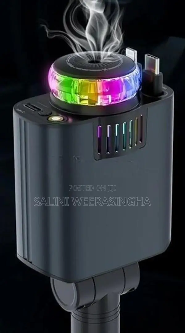 5-In-1 Car Charger With Aromatherapy Diffuser RGB Light