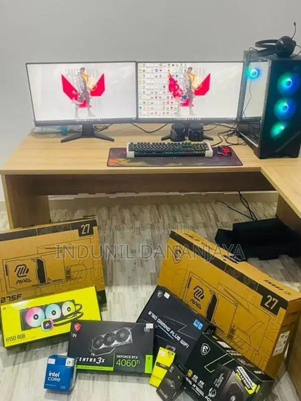 Core i7 14th Gen RTX 4060Ti Dual Monitor Setup