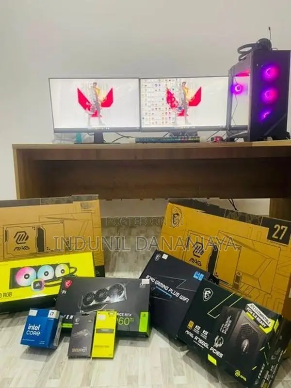 Core i7 14th Gen RTX 4060Ti Dual Monitor Setup