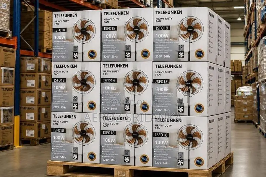 New Telefunken 18'' Heavy Duty Aluminium Blade Stand fan _ Germany