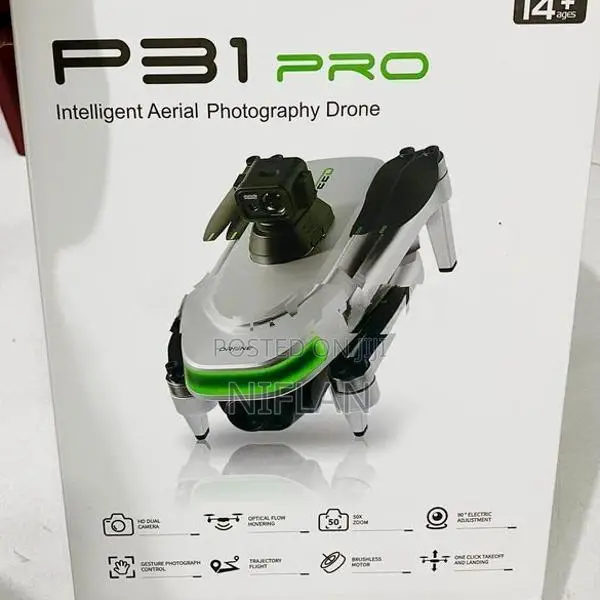 P31 PRO GPS Drone HD Camera LED Touchscreen Remote with 2 Batteries