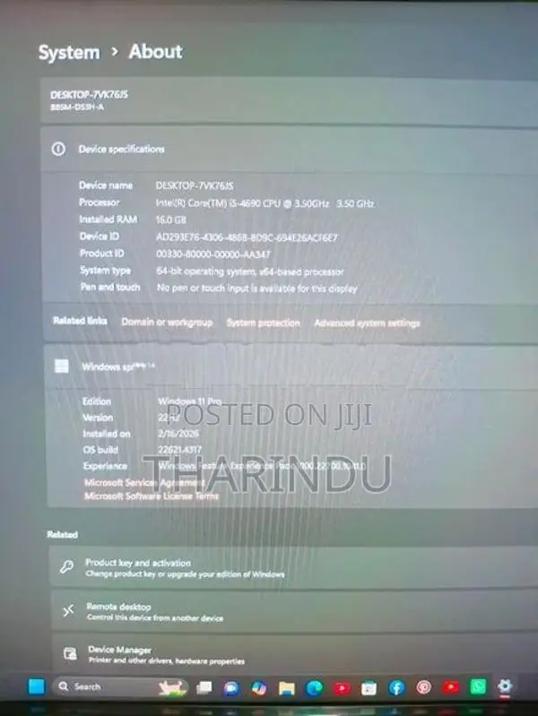 Dell 24 inch Desktop pc