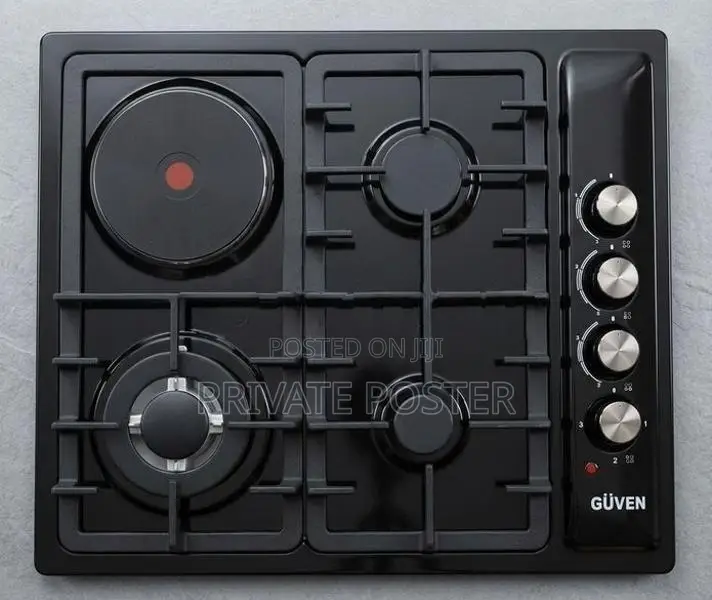 GUVEN German Technology 3Gas Burner +1Electric Hot Plate Cooker