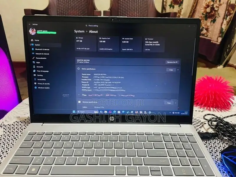HP Laptop 15-fd0xxx – Core i5 13th GEN, 8GB RAM, 477GB SSD
