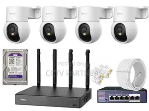 IMOU 3MP 2K 4-Camera PoE IP 360 rotate colorvu CCTV Package