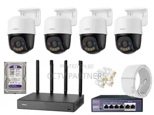 IMOU 3MP 2K 4-Camera PoE 360 AI Human Vehicle Two-way Talk CCTV Packag