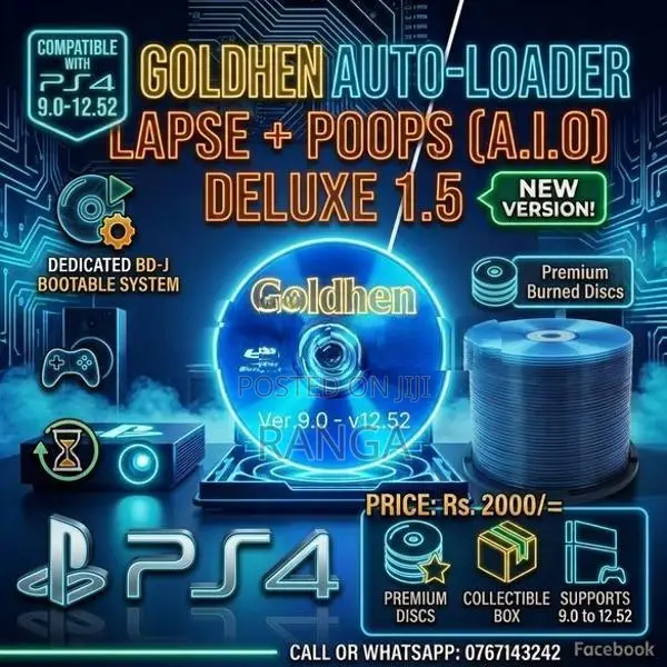 PS4 Jailbreak Bluray Disc (Firmware 9.0 - 12.52)