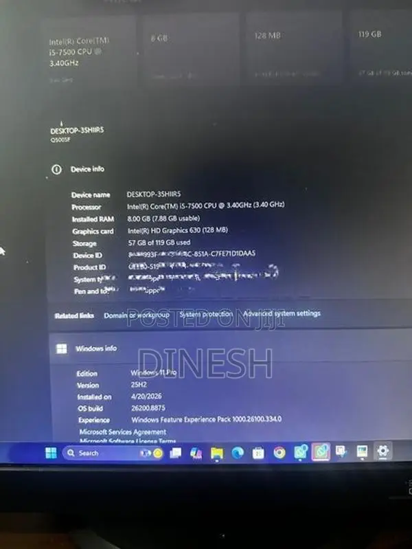 Core I5 7th Gen Computer