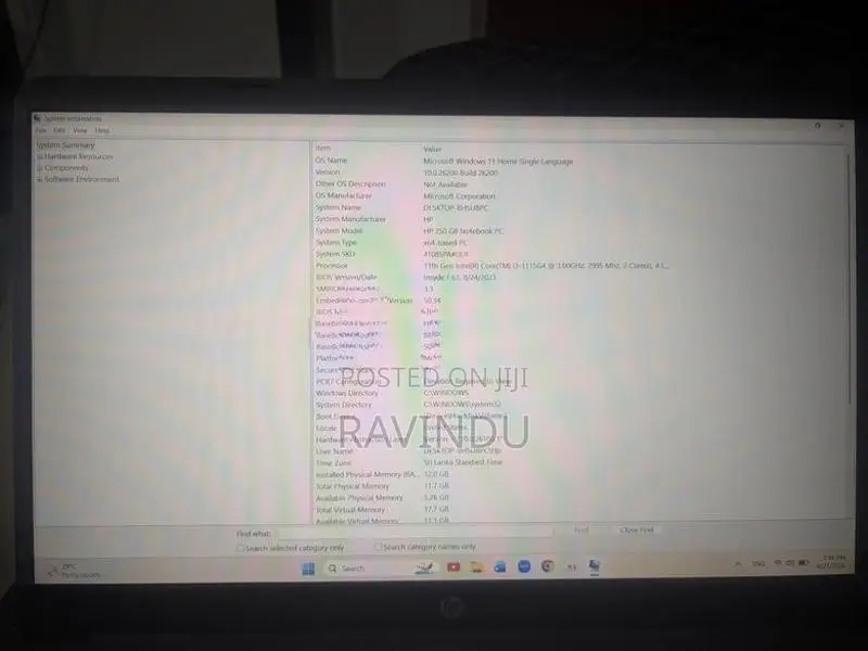 HP 250 G8 (i3 11th Gen / 12GB RAM)