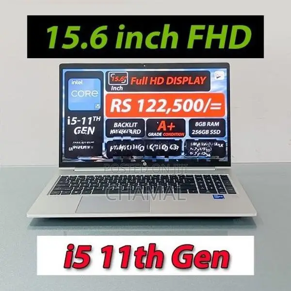 HP ProBook 650 G8 Core i5 1145G7 11th Gen -8GB DDR4 Ram Iris Xe Graphi