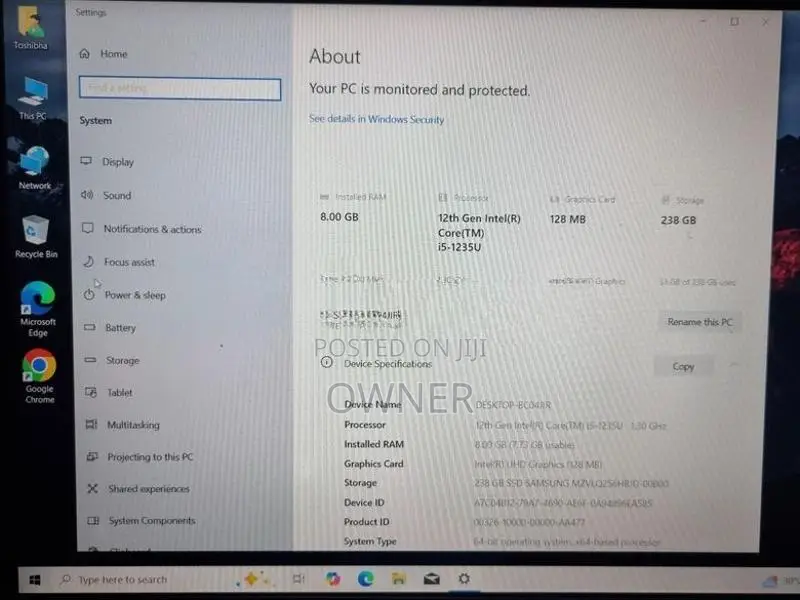 Toshiba i5 12th Gen Laptop
