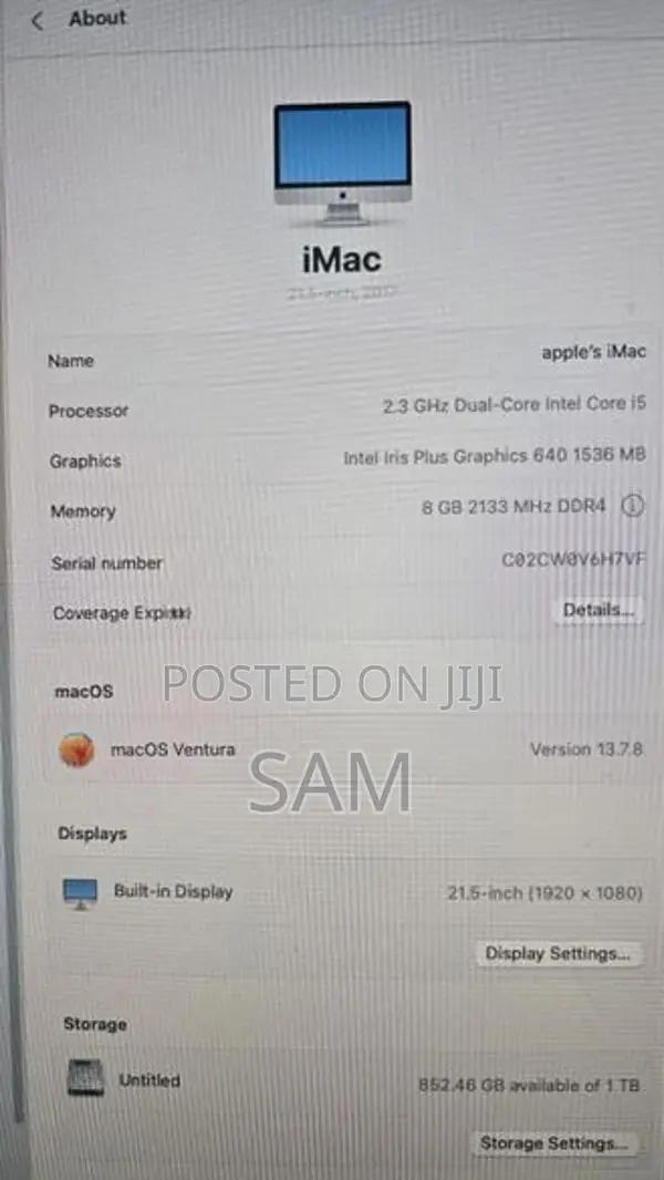 iMac 21.5 2017