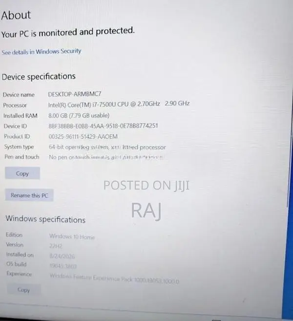 Dell Inspiron 3576 (Core i7 – 8th Gen) (Radeon R5 VGA)