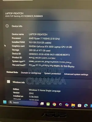 Asus TUF A15 RYZEN7