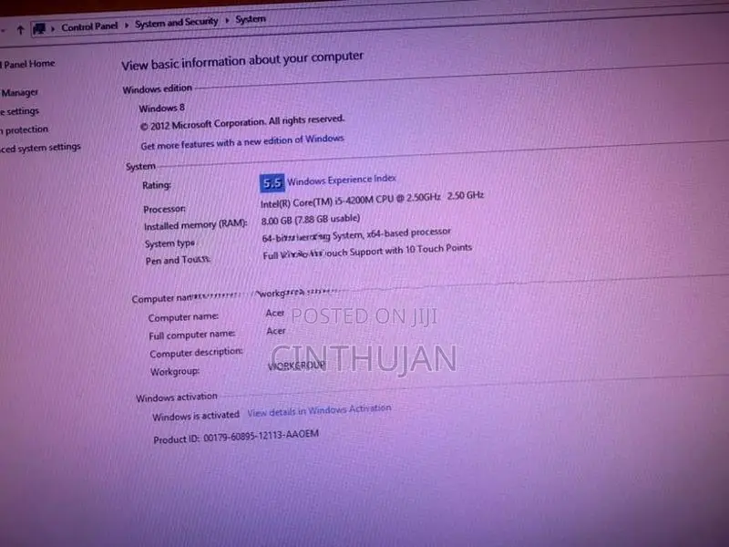 Acer 23” Touch Display All in One Pc