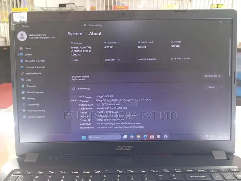 Acer i5-10GEN Laptop
