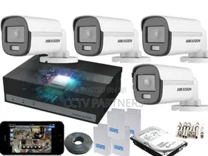 Hikvision 8ch e-DVR 1TB HDD ColorVu 1,080P 20M Turbo HD CCTV 4 Camera