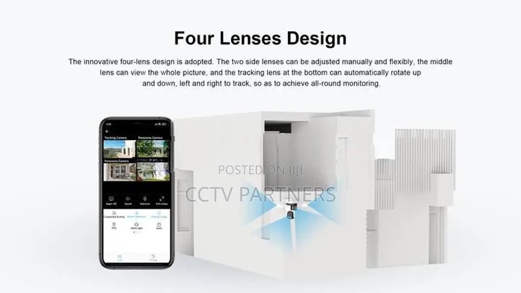 2K 4 lens human track colorvu two-way audio siren cctv camera CS621FR