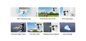 2K 4 lens human track colorvu two-way audio siren cctv camera CS621FR