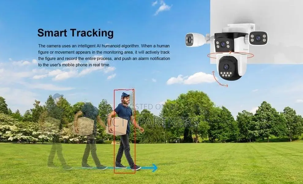 2K 4 lens human track colorvu two-way audio siren cctv camera CS621FR