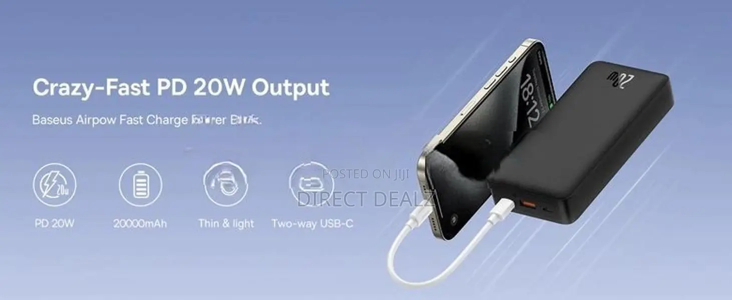 Baseus Airpow 20W 20000 PD Fast Charging Power Bank