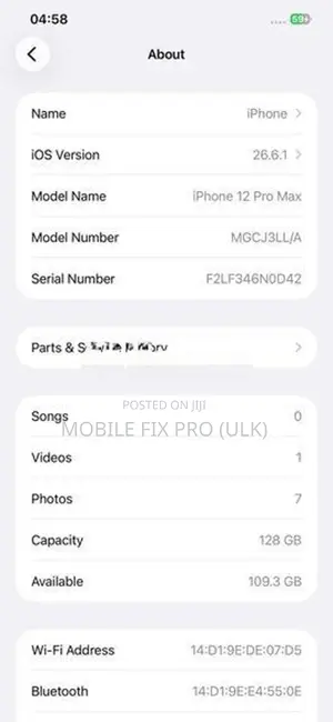 Apple iPhone 12 Pro Max 128GB (Used)