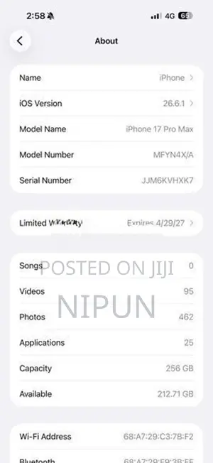 Apple iPhone 17 Pro Max (Used)