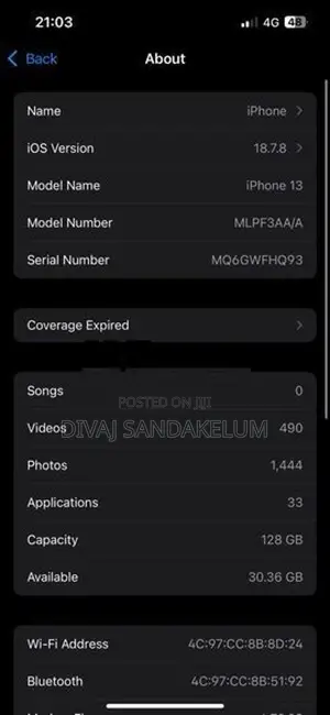 Apple iPhone 13 (Used)