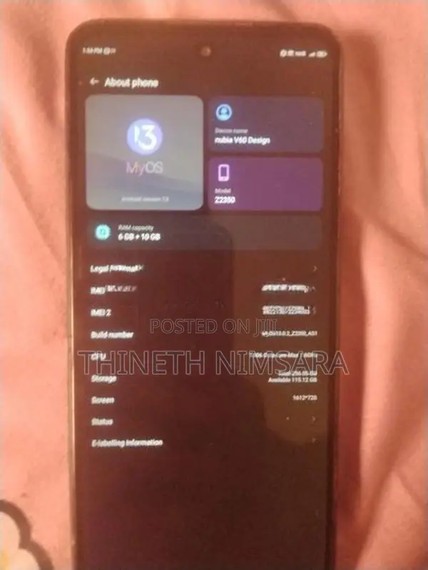 ZTE Nubia V60 (Used)