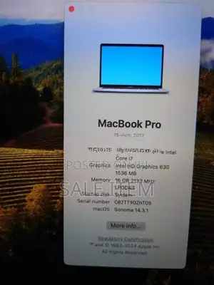 MacBook Pro 2017 Intel i7-16GB-256GB