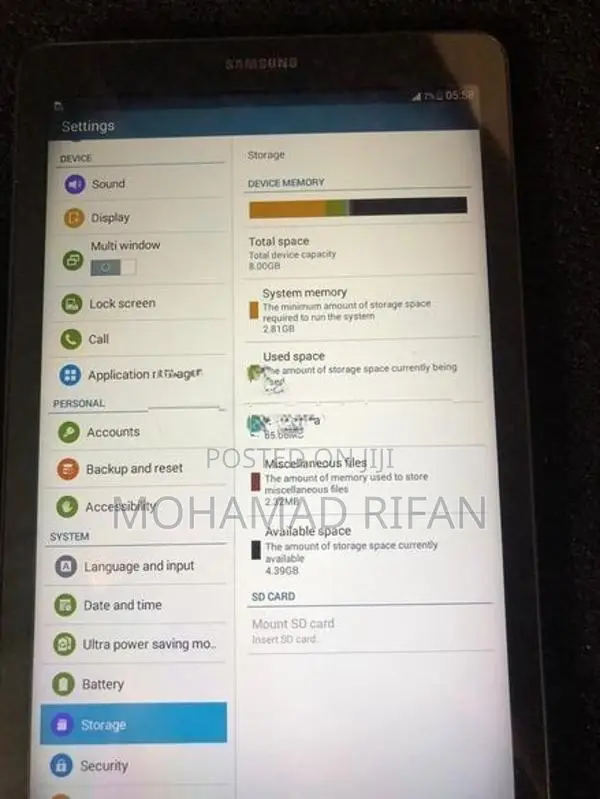 Samsung Tap E Tablet