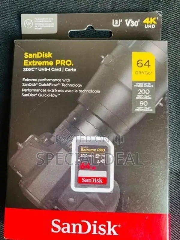 Sandisk Extreme Pro 64GB SD 200mbs