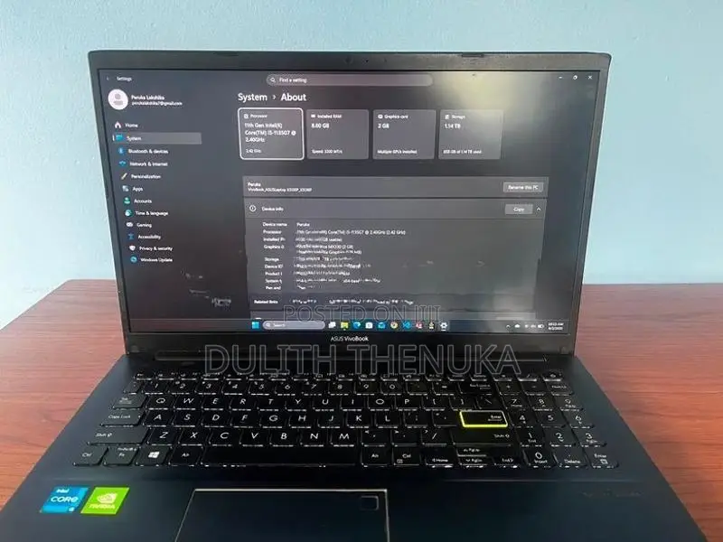 ASUS Vivobook Core i5 11th Gen 256GB NVMe 1TB HDD 8GB RAM Laptops