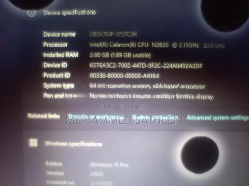 Toshiba Tosipa Laptop