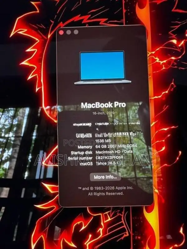 MacBook Pro i9 64GB Apple Refurbed