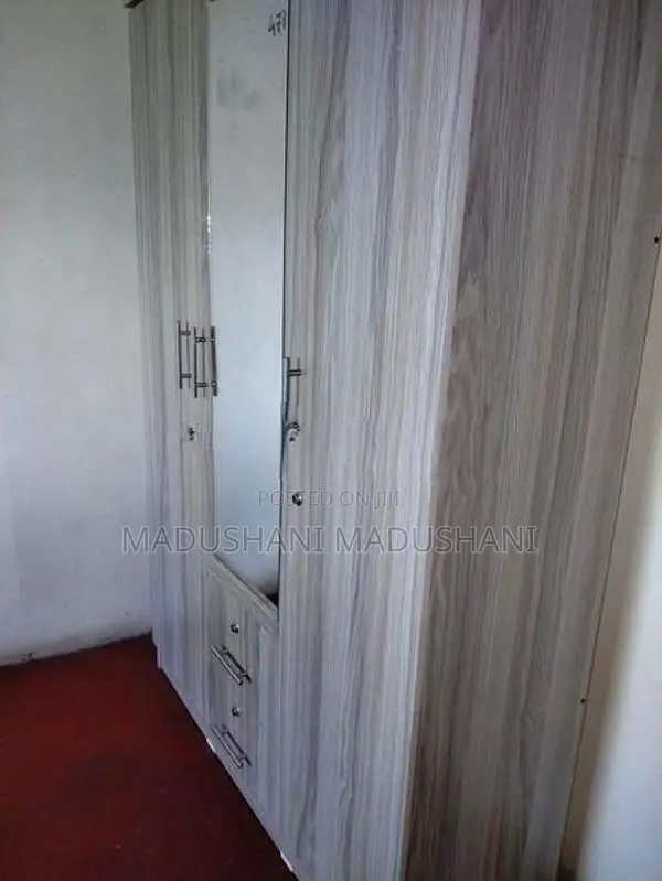 Melamine Ash Colour 3 Door Cupboard
