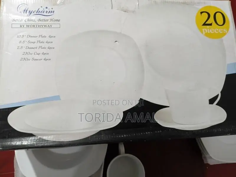 20pc White Dinner Set - Imported From Cyprus (Brand New)