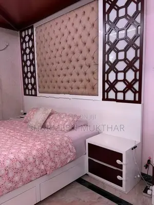Bed With Side Tables, Headboard And Mattress Included.