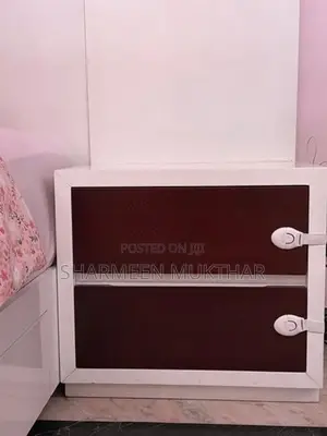 Bed With Side Tables, Headboard And Mattress Included.