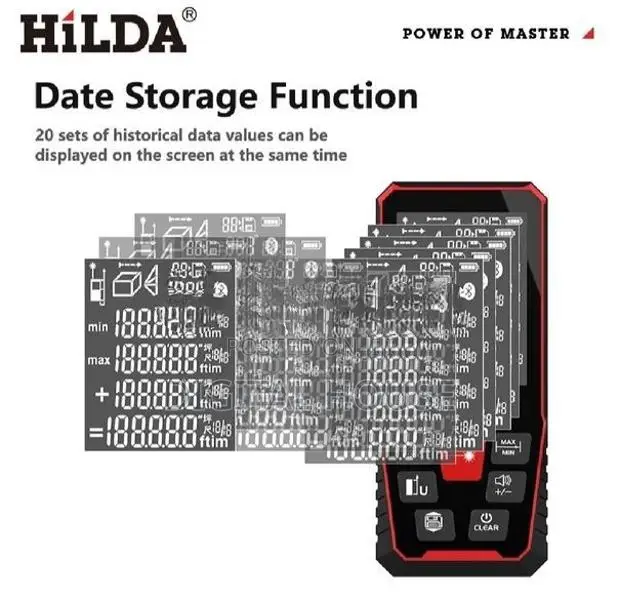 Distance Meter / Laser Tape 120M\ 394ft Digital Angle Sensor industria