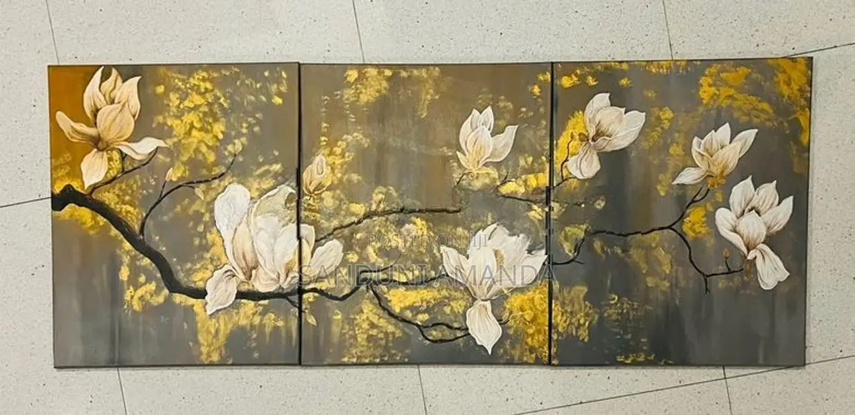 Mongolia Flower Hand Painted Canvas Wall Art