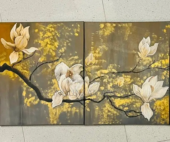 Mongolia Flower Hand Painted Canvas Wall Art