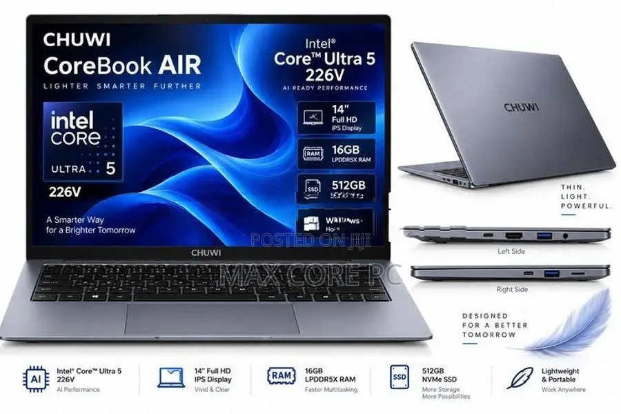 Brand New CHUWI CoreBook AIR Ultra 5| 16GB DDR5|512GB NVme