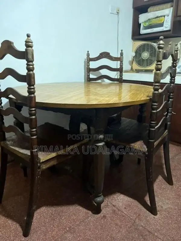 Antique Dining Table With Chairs